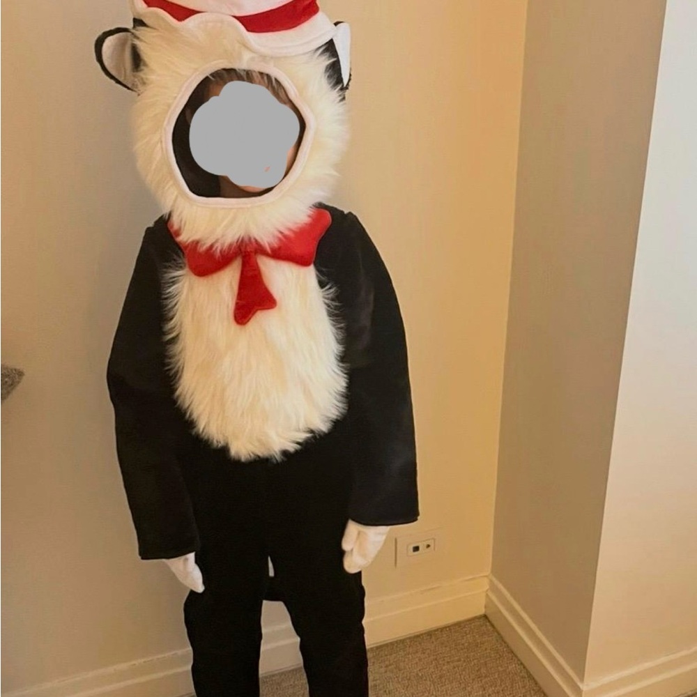 Dr. Seuss Cat in the Hat Costume - Black, White, and Red **new, worn only once** - Picture 3 of 9